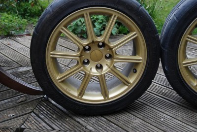 Enkei STI wheels. -zlote.  1.JPG